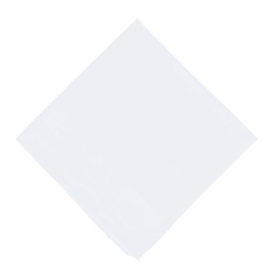 CTM Men's Cotton Classic Banded Handkerchief, White
