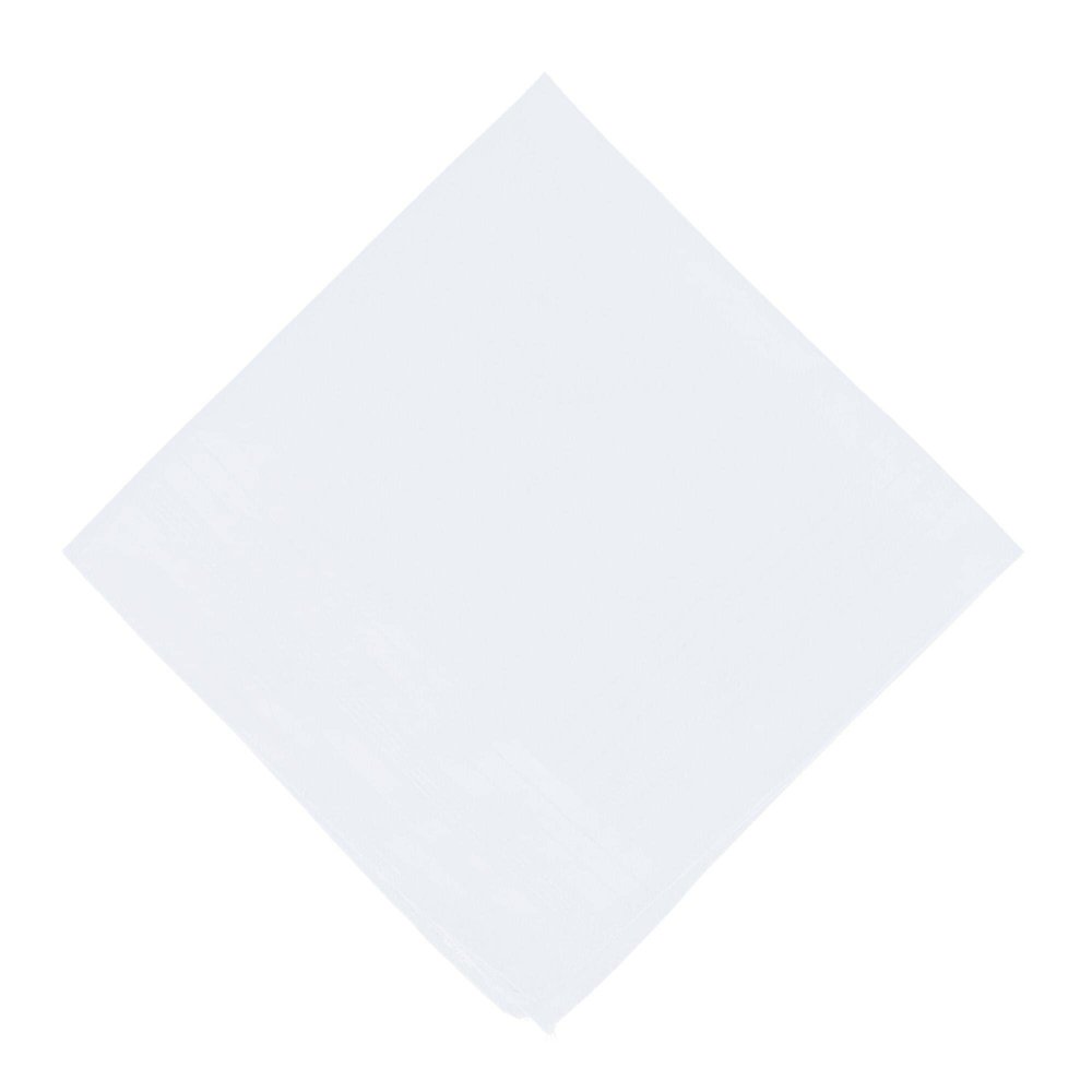 CTM Men's Cotton Classic Banded Handkerchief, White