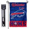Buffalo Bills Welcome To Our Home Garden Flag and Flagpole Mount view 1