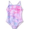 TENVDA 4t Girls Swimsuit One Piece Bathing Suits 5t Kids Lightweight Cute Butterfly Print Pink Surfing Beach Swimwear view 1
