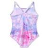 TENVDA 4t Girls Swimsuit One Piece Bathing Suits 5t Kids Lightweight Cute Butterfly Print Pink Surfing Beach Swimwear view 3