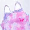 TENVDA 4t Girls Swimsuit One Piece Bathing Suits 5t Kids Lightweight Cute Butterfly Print Pink Surfing Beach Swimwear view 4
