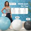 Greater Goods Yoga Ball 65cm Anti-Burst Exercise Ball for Pilates, Stability, Pregnancy & Workouts, Includes Pump, Gray view 3