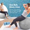 Greater Goods Yoga Ball 75cm Anti-Burst Exercise Ball for Pilates, Stability, Pregnancy & Workouts, Includes Pump, Gray view 2