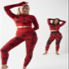 Miraculous Womens Workout Leggings Red Small view 3