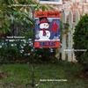 Buffalo Bills Holiday Snowman Garden Flag and Flagpole Mount view 3