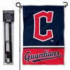 Cleveland Baseball Diamond C Garden Flag and Pole Stand Mount view 1