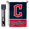 Cleveland Baseball Diamond C Garden Flag and Pole Stand Mount view 2