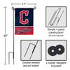 Cleveland Baseball Diamond C Garden Flag and Pole Stand Mount view 3