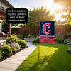 Cleveland Baseball Diamond C Garden Flag and Pole Stand Mount view 4