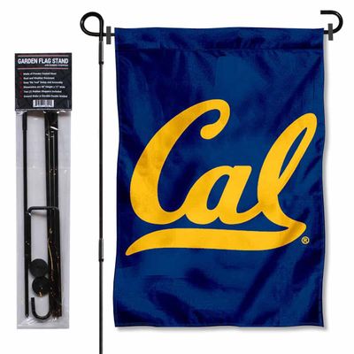 Cal Berkeley Golden Bears Garden Flag with Stand Holder