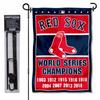 Boston Red Sox 9 Time Champions Garden Flag and Pole Stand Mount view 1