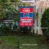 Chicago Baseball 3 Time Champions Garden Flag and Pole Stand Mount view 3