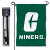Charlotte 49ers Garden Flag with Pole Stand Holder view 1