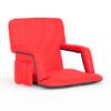 Flash Furniture Malta Portable Stadium Seat for Bleachers or Benches, Padded Stadium Chair with Backpack Straps and Storage, 265 lb. Weight Capacity, Red view 1