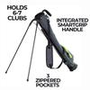 Izzo Golf Sunday Stand Bags - Lightweight Golf Stand Bag Sunday Bag ,Grey/Lime view 2