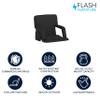 Flash Furniture Malta Portable Stadium Seat for Bleachers or Benches, Padded Stadium Chair with Backpack Straps and Storage, 265 lb. Weight Capacity, Black view 3