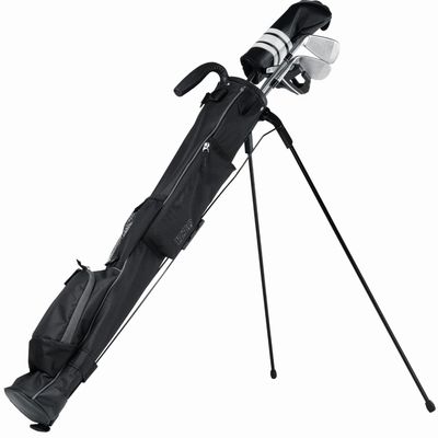 Izzo Golf Sunday Stand Bags - Lightweight Golf Stand Bag Sunday Bag, Black/Grey