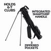 Izzo Golf Sunday Stand Bags - Lightweight Golf Stand Bag Sunday Bag, Black/Grey view 2