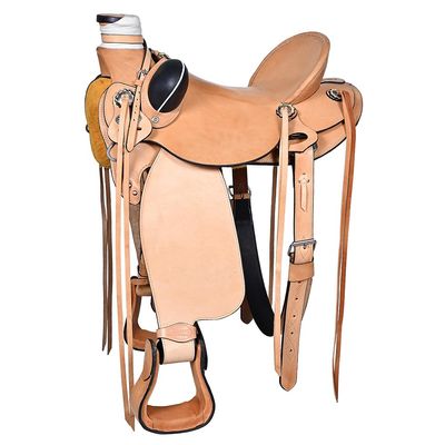 HILASON Western Horse Wade Saddle American Leather Ranch Roping Tan | Hand Tooled & for Horses