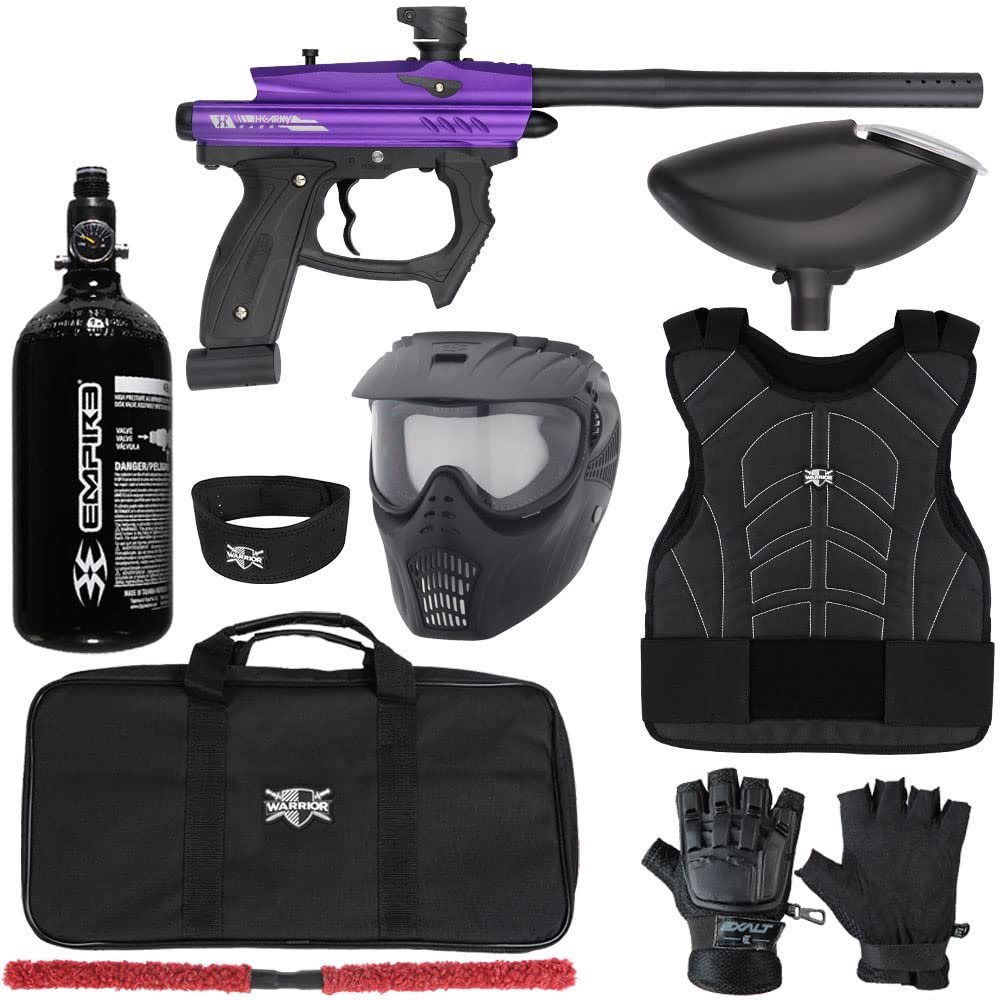 Action Village HK Army SABR Level 1 Protector Paintball Gun Package Kit (Glove Size: Small/Medium, Dust Purple/Black)