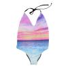 Victoria's Secret Pink Swim One Piece Halter Neck Bathing Suit (S, Paradise Sunset) view 1
