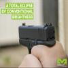MEPRO Hyper-Bright Fixed V-Shaped Rear Tritium tritium Night Sights Compatible with Sig P-Series with Extra Bright Orange Colored Ring and Green tritium. view 4