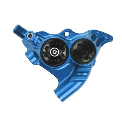 Hope RX4+ Disc Brake Caliper - Flat Mount Rear, +20mm, DOT Type, Blue