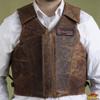 HILASON Safety Bull Riding Vest Protective Leather Brown | Equestrian Unisex Rodeo Men & Women view 3