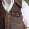 HILASON Safety Bull Riding Vest Protective Leather Brown | Equestrian Unisex Rodeo Men & Women view 4