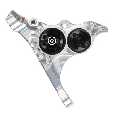 Hope Technology RX4+ Caliper Complete FMF+20 DOT Road Gravel Brake Calipers (Silver)