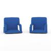 Flash Furniture Malta Portable Stadium Seats for Bleachers or Benches, Padded Stadium Chairs with Backpack Straps & Storage, Pack of 2, 265 lb. Weight Capacity, Blue view 1