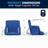 Flash Furniture Malta Portable Stadium Seats for Bleachers or Benches, Padded Stadium Chairs with Backpack Straps & Storage, Pack of 2, 265 lb. Weight Capacity, Blue view 3