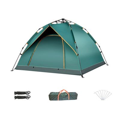 HEBEHO Beach Tent Pop Up, Outdoor Camping Sun Shade Shelter with 2 Doors, Waterproof and UPF50+ Sun Protection for Trips, Fishing, Backyard Fun Or Picnics, Dark Green, Easy Setup