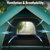 HEBEHO Beach Tent Pop Up, Outdoor Camping Sun Shade Shelter with 2 Doors, Waterproof and UPF50+ Sun Protection for Trips, Fishing, Backyard Fun Or Picnics, Dark Green, Easy Setup view 2