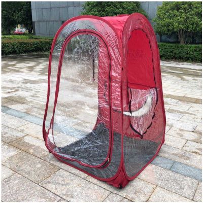HEBEHO Pod All Weather Sports Tent, Outdoor Instant Pop Up Shelter for 1-2 People, Bubble Tent, Protection from Cold, Wind and Rain for Sports, with Compact Bag (Color : Wine red)
