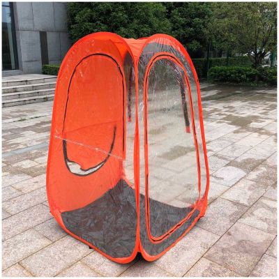 HEBEHO Pod All Weather Sports Tent, Outdoor Instant Pop Up Shelter for 1-2 People, Bubble Tent, Protection from Cold, Wind and Rain for Sports, with Compact Bag (Color : Orange)