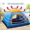 HEBEHO Family Pop Up Camping Tent for 3-4 Person, Instant Automatic Dome Beach, Windproof, Waterproof and Sunscreen UPF50+, Sun Shade Shelter with Transport Bag, Blue, 200200130cm view 3