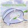 HEBEHO Portable Pop Up Beach Tent for 2-3 Person, Outdoor Sun Shade Shelter Waterproof UPF 40+ Sun Protection Windproof, Beach Shelter with 1 Window and Bag, Silver, 130130105cm view 4