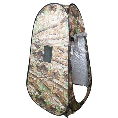 HEBEHO Pop Up Camping Shower Tent Dressing Room Shelter Privacy Mobile Toilet Cabana for Fishing, Beach, Instant Setup Tent, Camouflage, 120120190cm