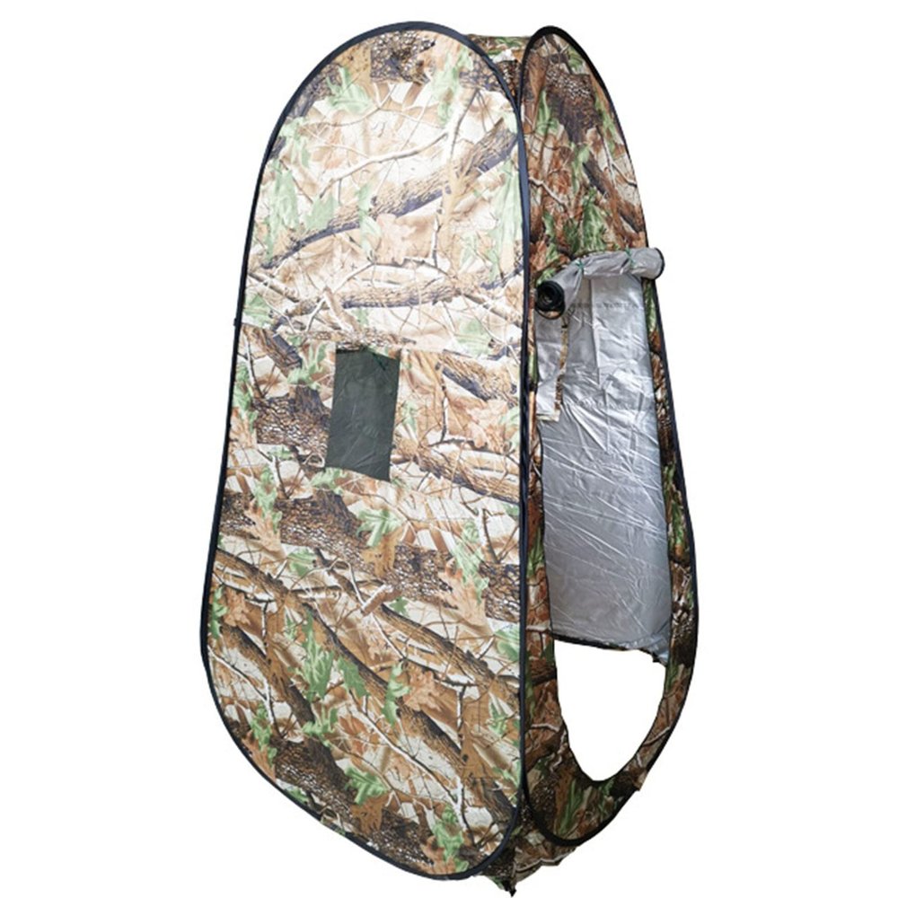 HEBEHO Pop Up Camping Shower Tent Dressing Room Shelter Privacy Mobile Toilet Cabana for Fishing, Beach, Instant Setup Tent, Camouflage, 120120190cm