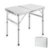 VILLEY Folding Camping Table, 2ft Small Portable Lightweight Outdoor Table with Aluminum Adjustable Legs for Travel Picnic Cooking Beach view 1