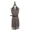 RIIQIICHY Pashmina Shawl for Women Weddings Wraps for Evening Dresses Gunmetal Scarfs for Winter Warm Large Scarves view 3