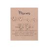 3 Pairs 12 Constellation Zodiac Sign Stud Earrings Star Astrology Horoscope Wish Card for Women Birthday Anniversary Friendship Jewelry-Pisces view 1