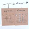 3 Pairs 12 Constellation Zodiac Sign Stud Earrings Star Astrology Horoscope Wish Card for Women Birthday Anniversary Friendship Jewelry-Pisces view 3