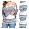 Plus Size Lace Shirt Extender - Adjustable Layering Extender (M, Lace White) view 2