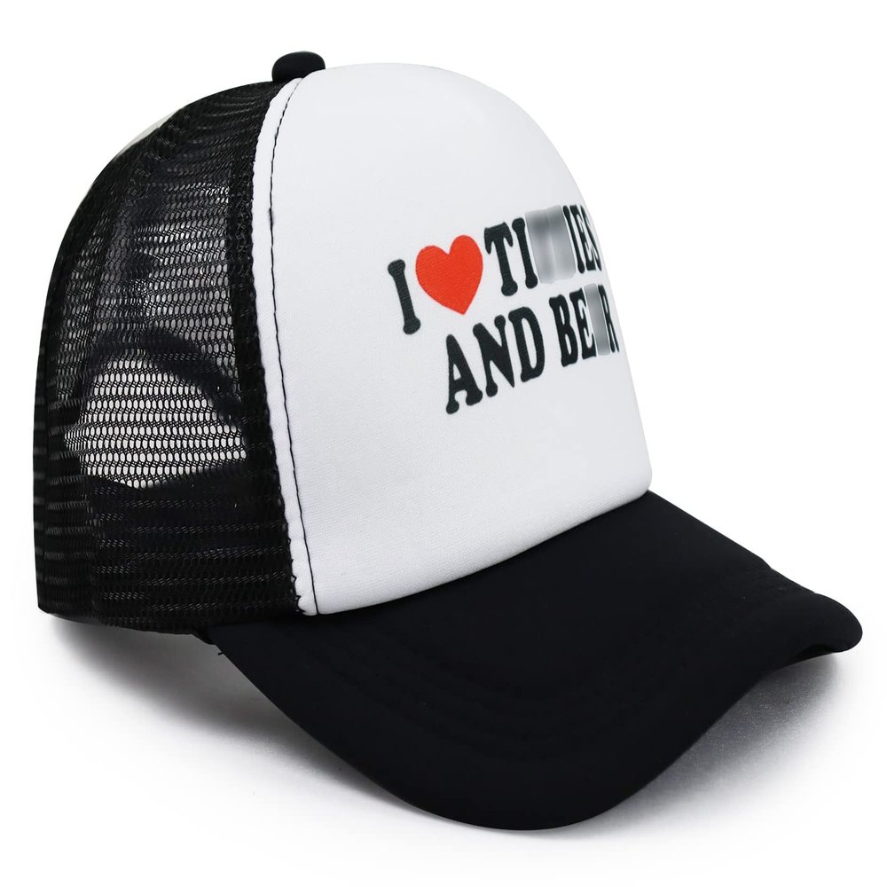 Funny Trucker Hats for Men Women, Gag Gifts Joke Summer Snapback Hat, Classic Adjustable Mesh Baseball Cap Black