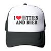 Funny Trucker Hats for Men Women, Gag Gifts Joke Summer Snapback Hat, Classic Adjustable Mesh Baseball Cap Black view 2