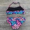 Infant Toddler Baby Girls Swimsuit Two Piece Bikini Set Kids Girls Halter Bathing Suit Swimwear Crop Top Leopard Bikini view 3