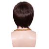 ColorGround 3-Pieces Chain and Moustache and Short Curly Wig for 70'S Disco Party (Brown Straight (4 pieces set)) view 3